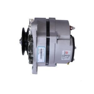 Engine charging alternator showing the pulley, mounting lugs and rear electrical connections