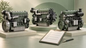 Conceptual comparison of three generic diesel engine configurations