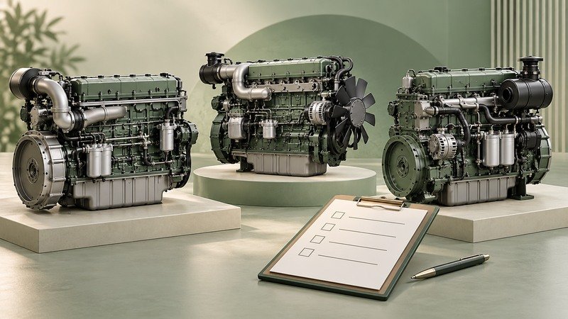Conceptual comparison of three generic diesel engine configurations