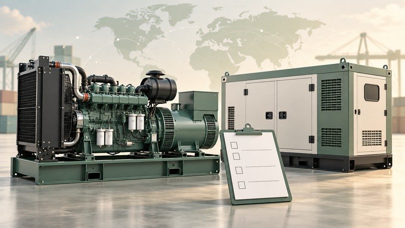 Conceptual open and enclosed diesel generator packages