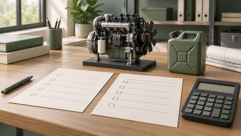 Conceptual engine operating baseline and project cost worksheets