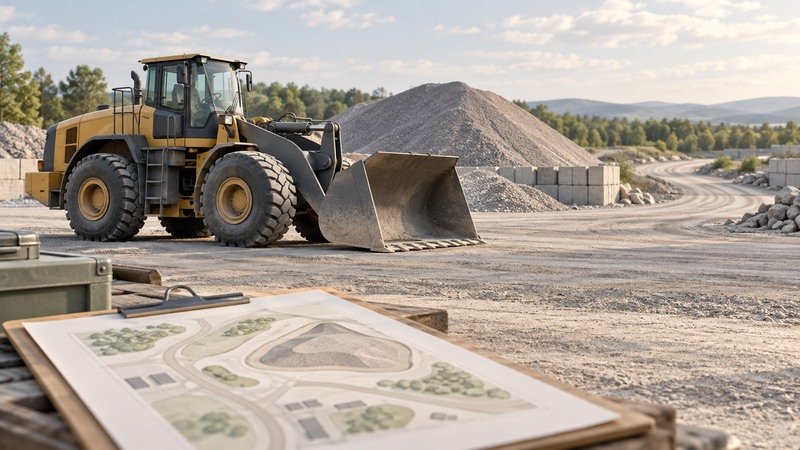 Conceptual generic wheel loader and worksite application plan