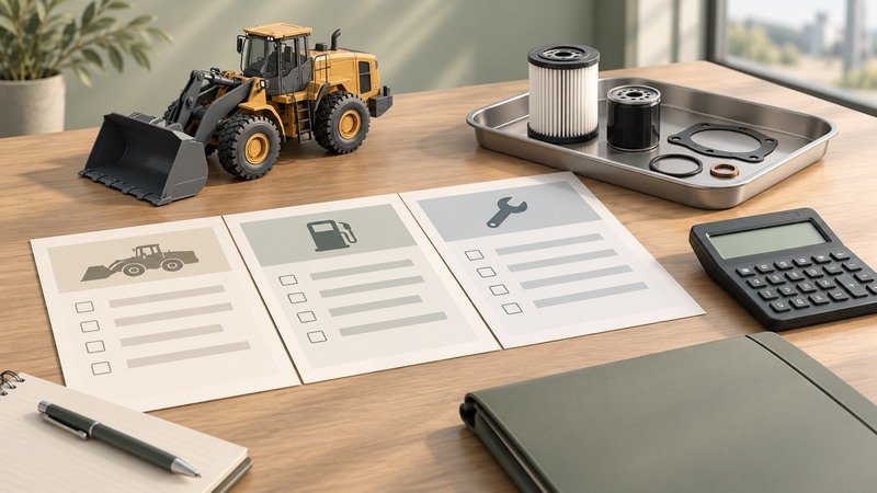 Conceptual equipment purchase, operation and service-cost worksheets