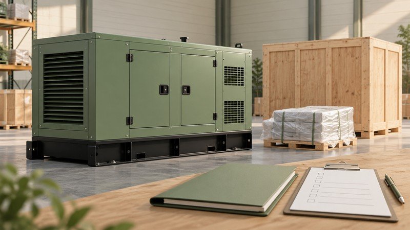 Conceptual generator, protective packing and dispatch document checklist