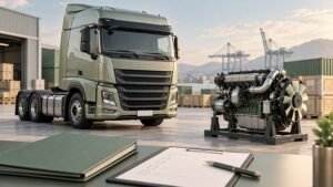 Conceptual heavy truck, separate diesel engine and purchasing checklist