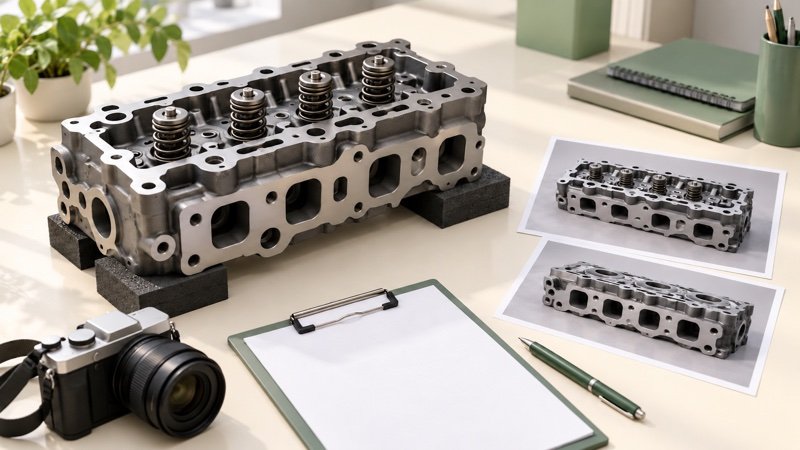 Conceptual cylinder head photograph and external interface review