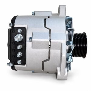 Weichai alternator 612600091027 reference side view with terminal panel and ribbed pulley