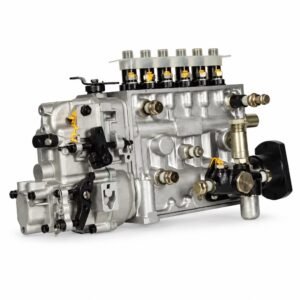 Weichai fuel injection pump 612600081053 reference photo with silver housing and six capped outlets