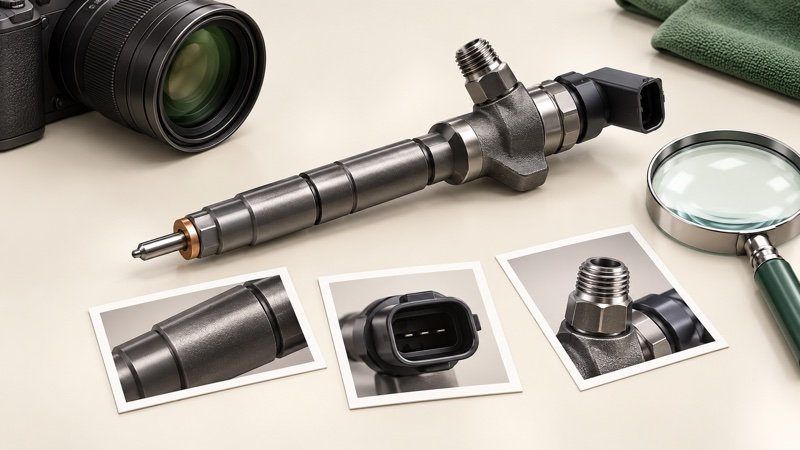 Conceptual injector identification views for reviewing markings and connections