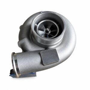 612601111005 turbocharger reference showing compressor inlet, impeller and left-facing outlet