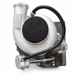 Weichai turbocharger 612601111056 reference image with inlet protective cap, actuator and hose