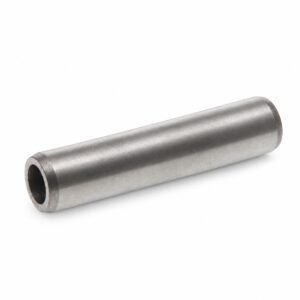 Weichai WP10 valve guide 612600040113, oblique view showing hollow bore and cylindrical sleeve on white background